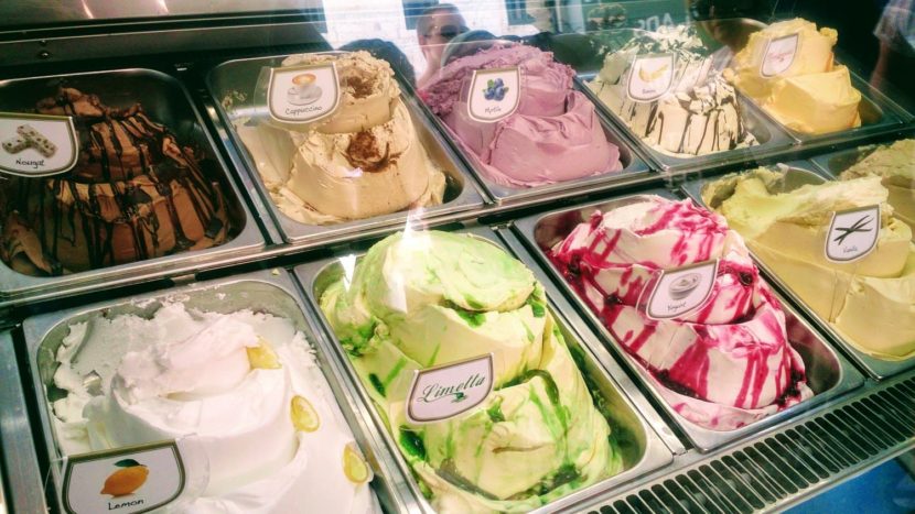 本場のジェラートの写真です。