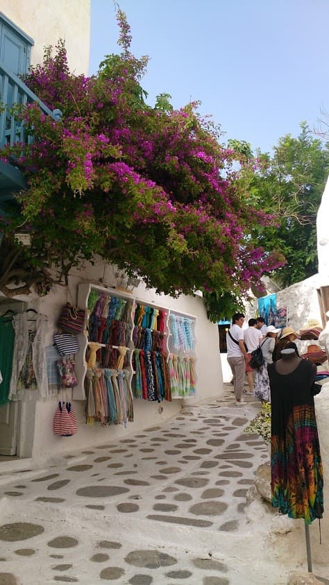 ミコノス島の街並みです。
