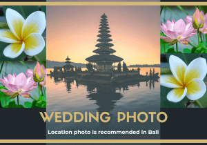 バリ島でのフォトウェディングのイメージする写真です。