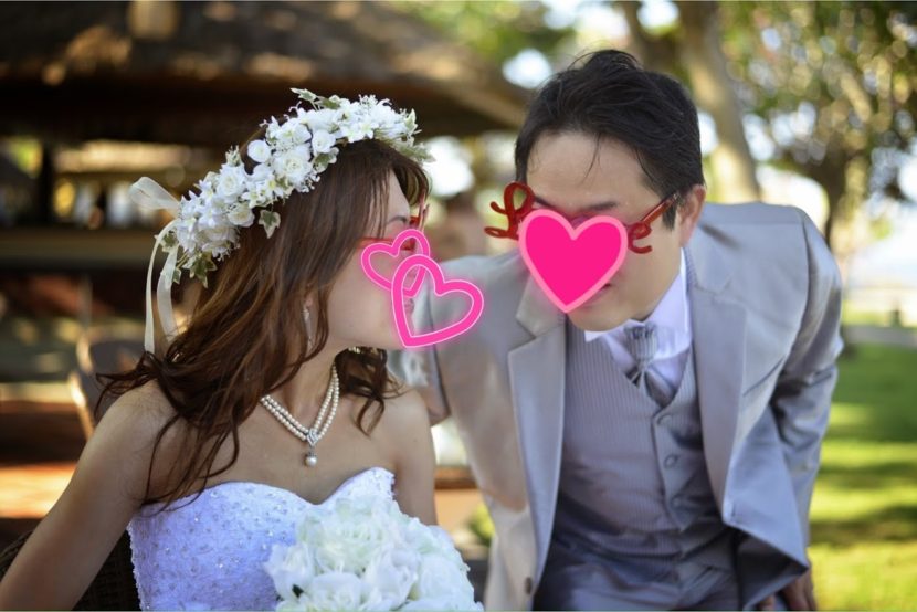 公園でのウェディングフォトです。