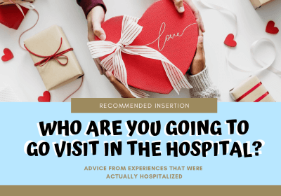 入院のお見舞いで差し入れをプレゼントしている写真です。